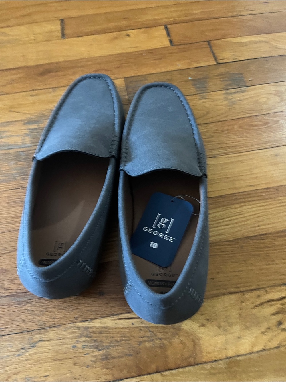 George Men's Slip-On Loafers in Charcoal Gray